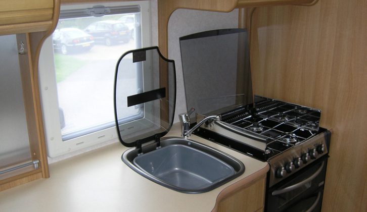 Kitchen has good spec  and generous worktop