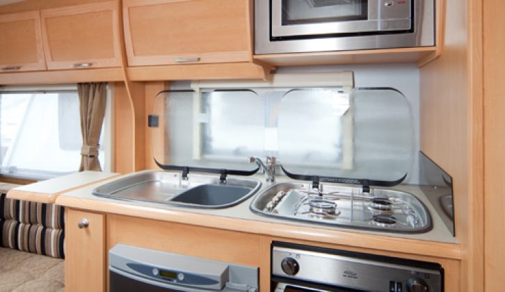 Kitchen is well equipped but is short on usable storage space
