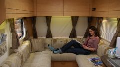 Lounge is large and comfortable despite the narrower 2.19m body width