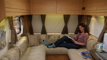 Lounge is large and comfortable despite the narrower 2.19m body width