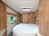 Island bed in the 2011 Swift Conqueror 645 review by the experts at Practical Caravan