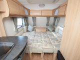 Front lounge cushions fit snugly to form a comfortable double bed in the  Coachman Amara 550/5 – read Practical Caravan's expert verdict, with the full spec and prices