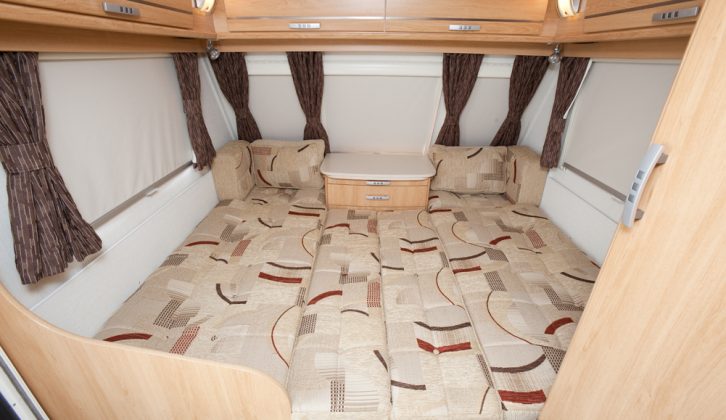 The front lounge makes up into a large, comfortable double bed