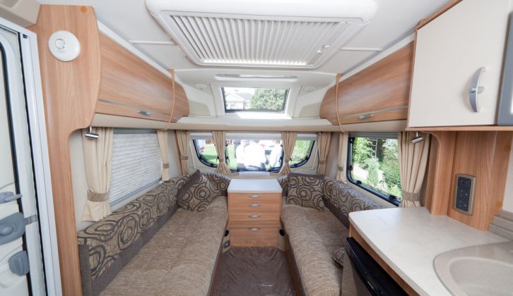 Lounge turns into a large comfy bed – read Practical Caravan's definitive review of the 2011 Swift Challenger 565