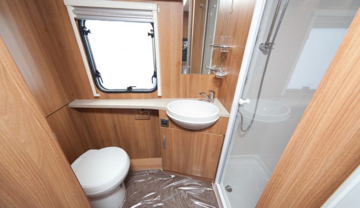 Read Practical Caravan's definitive review of the washroom in the 2011 Swift Challenger 565