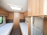 Read Practical Caravan's definitive review of the fixed twin single beds in the 2011 Swift Challenger 565
