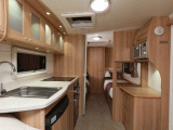Rear interior of the Bailey Unicorn Cadiz reviewed by the experts at Practical Caravan magazine