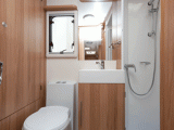 Washroom in the Bailey Unicorn Cadiz reviewed by the experts at Practical Caravan magazine