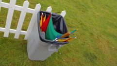 Umbrella in a bin