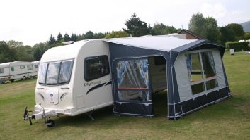Inaca's Mercury 360 is a large porch awning, ideal for short caravanning breaks