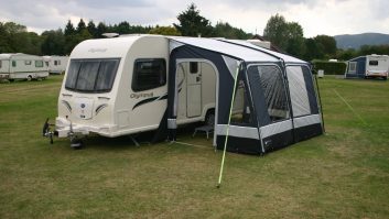 Outdoor Revolution’s Compactalite Pro 325 Carbon porch awning has two frames