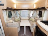 Lounge in the 2012 Elddis Crusader Shamal four-berth caravan reviewed by Practical Caravan's experts
