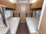 Fixed twin beds in the 2012 Elddis Crusader Shamal four-berth caravan reviewed by Practical Caravan's experts