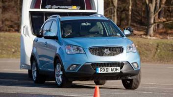 The Ssangyong Korando 2.0 Diesel Auto EX is put through its paces in the comprehensive Practical Caravan tow car test