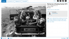 Making tea in the boot of a car at Reading Festival 1975