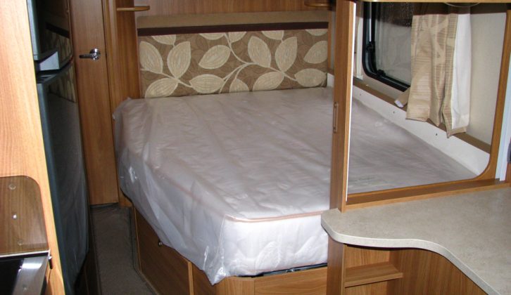 The Conqueror 630's rear fixed bed measures 1.88m x 1.43m
