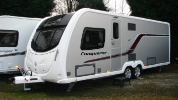 Exterior of the 2013 Swift Conqueror 645, reviewed by Practical Caravan