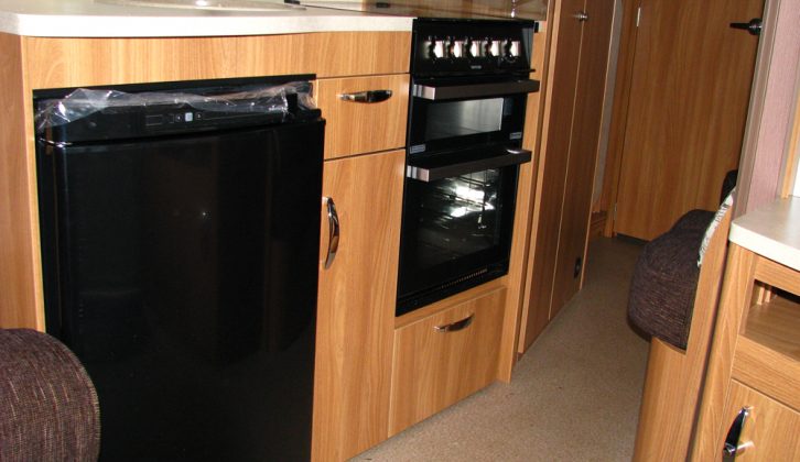 The Sprite Major 4's kitchen, as reviewed by Practical Caravan