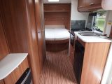 There is a fixed double bed to the rear of the four-berth Adria Altea Trent – read more in the Practical Caravan review