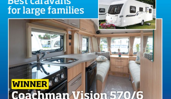 The best caravan for large families in our 2014 awards was the Coachman Vision 570/6