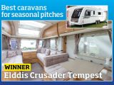 The winner of our best caravans for season pitches award in 2014 was the Elddis Crusader Tempest