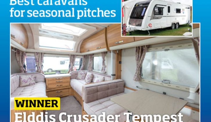 The winner of our best caravans for season pitches award in 2014 was the Elddis Crusader Tempest