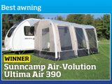 The top awning in Practical Caravan's 2014 awards was the Sunncamp Air-Volution Ultima Air 390