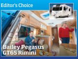 The Editor's Choice award winner at the 2014 Tourer of the Year Awards was the Bailey Pegasus GT65 Rimini