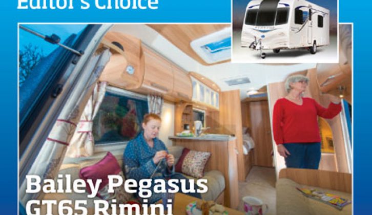 The Editor's Choice award winner at the 2014 Tourer of the Year Awards was the Bailey Pegasus GT65 Rimini