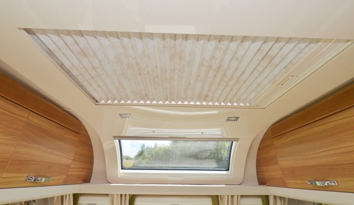 The sunroof, LEDs and rooflight (with blind) keep the lounge bright