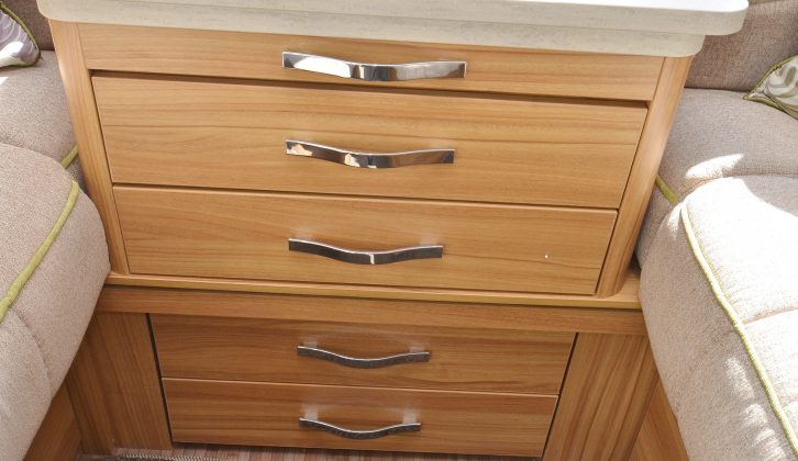 The centre chest has five drawers rather than the usual three