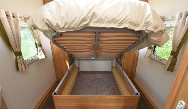 The bed box offers a huge storage area