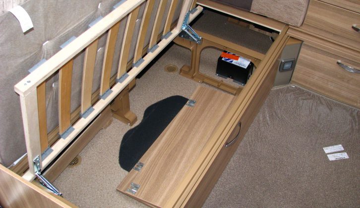 There's plenty of storage under most of the beds for large items