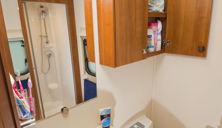 The washroom layout works well, with plenty of space for storing a number of toiletries, but many of them will be concealed behind the cupboard door