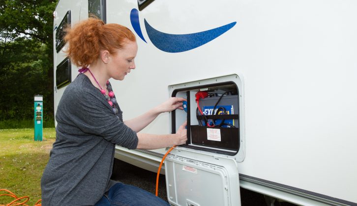 The hook-up point is easy to access through the side locker