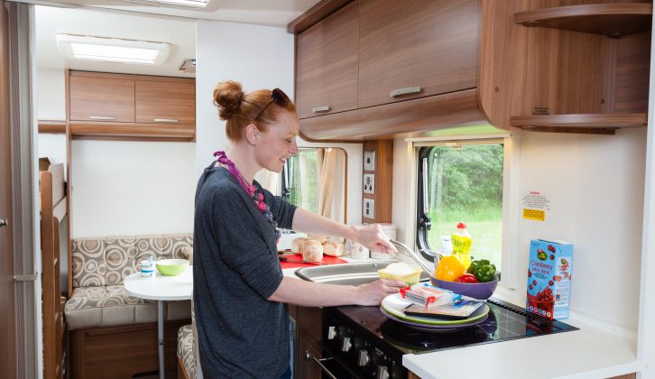 There's loads of space for food preparation, although pale work surfaces are not the most practical