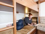 The lower of the two rear bunks is easily long enough for an adult at 1.9m, although the upper bunk has a weight limit of just 70kg, or 11 stone