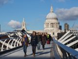 When you visit London, it's fun to walk across the Millennium Footbridge over the Thames from the South Bank to St Paul's Cathedral