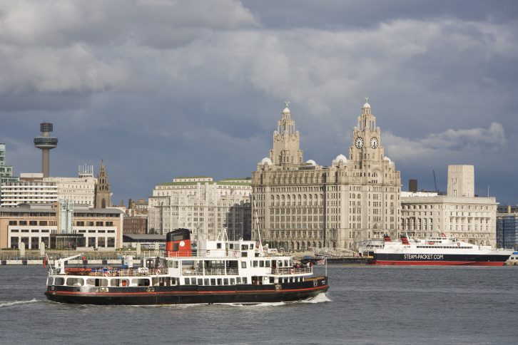 The Mersey ferry connects the Wirral and Liverpool – take a trip on your caravan holidays in the north west of England