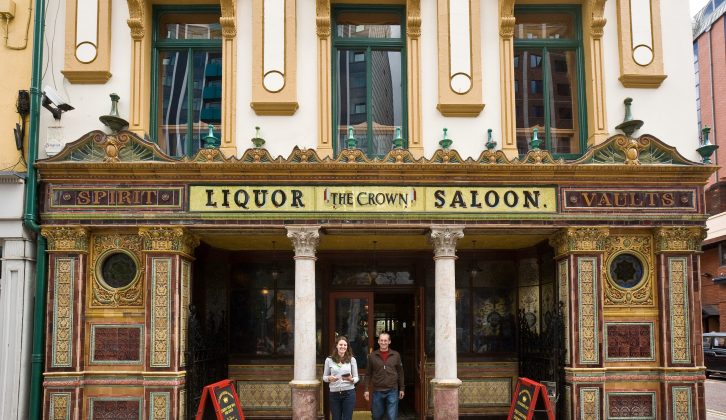 Visit Belfast and see the Crown Bar on your caravan holidays in Northern Ireland