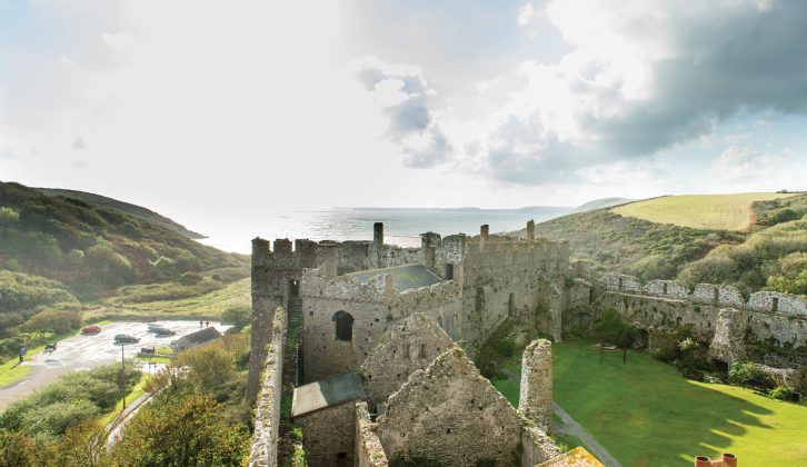 Magnificent Manorbier Castle makes for a great day out when you visit Wales on your motorhome holidays