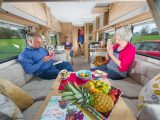 Lounge in the 2013 Coachman Amara 580/5 reviewed by Practical Caravan, which voted it Small Family Caravan of the Year in 2013