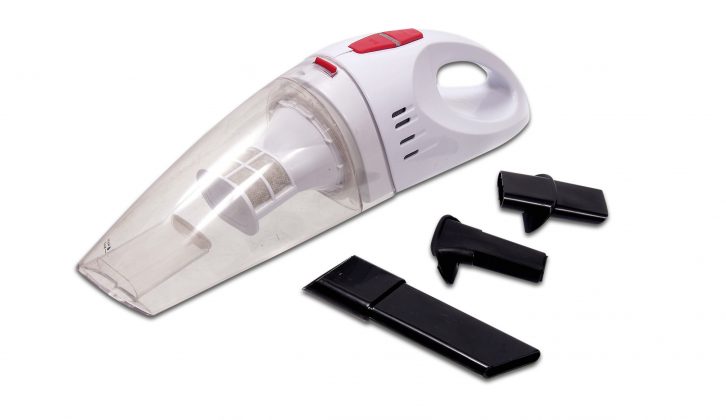 Practical Caravan's expert reviewer tests the Argos 406/4815 portable vacuum cleaner against eight rivals to find the best vac for a caravan holiday