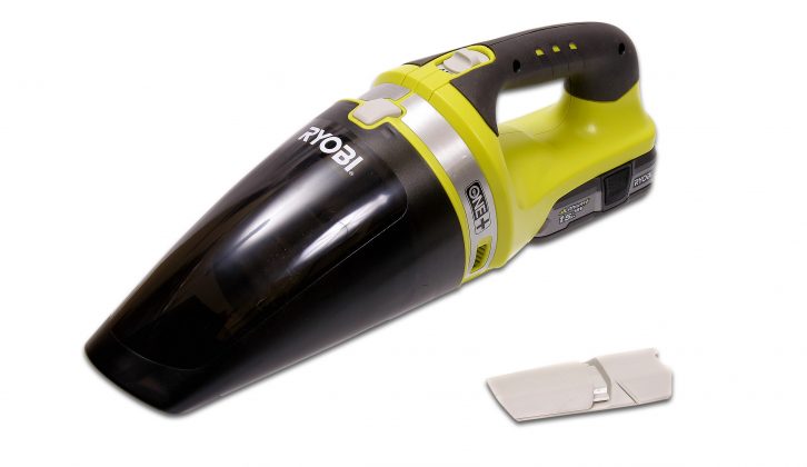 Read Practical Caravan's expert test verdict on the Ryobi CHV182M portable vacuum cleaner test