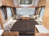The double bed in the 2013 Sprite Major 6 measures 2.02m x 1.7m and provides spotlights at every corner, say Practical Caravan's experts