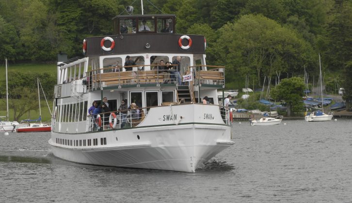 Enjoy a scenic boat trip on the famous Lake Windermere, the largest natural lake in England, on your caravan holiday in the Lake District