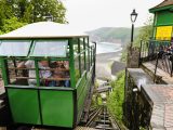 Practical Caravan's North Devon travel guide recommends riding up and down the Lynton and Lynmouth Cliff Railway for fantastic views of the Devon coastline