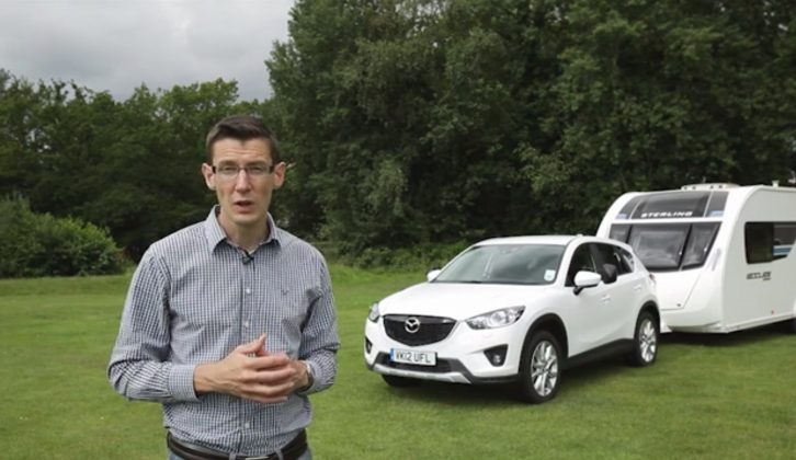 Practical Caravan's tow car expert David Motton is on TV, putting the Mazda CX-5 crossover through its paces, pulling a Sterling Eccles Sport 524