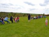 Everyone rallied together to battle it out in the tug'o'war as part of the sports day fun