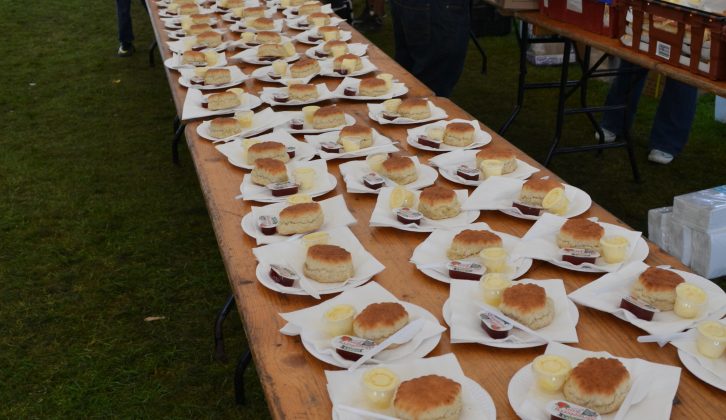 We served hundreds of traditional Devon cream teas, which were enjoyed in the sunshine